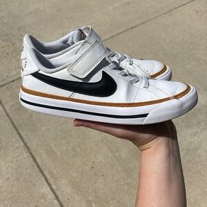 Nike Kids White and Brown Sneakers